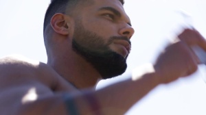 GodsOfMen: Tattooed athletic latin hunk butt fuck outdoors