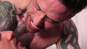 Str8togay.com - Tattooed and hairy 18 yr old butt fucking