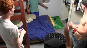DickDorm - Twink boy finds pleasure in cock sucking