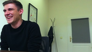 DirtyScout: Erotic barber riding big dick during interview