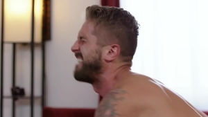 IconMale - Tattooed american blond helps with hard slamming
