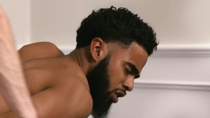 Noir Male: Athletic & inked West blowjob cum
