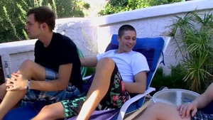LollipopTwinks.com: Wesley jerking uncut cock outdoors