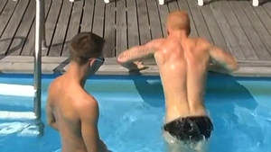 DaddySexFiles.com - Muscle jerking uncut cock outdoors