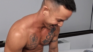 Str8 Chaser: Tattooed latin straight guy enjoys ramming hard