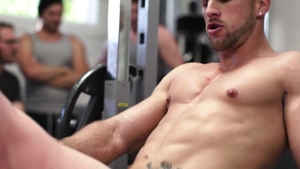 NextDoorStudios - Inked caucasian gay dick sucking in public