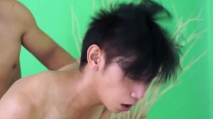 Gay Asian Twinkz: Ramming hard alongside skinny asian gay