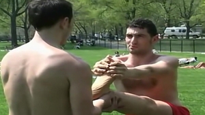 FootFriends.com: Boris alongside dirty Jimmy barefoot tickle